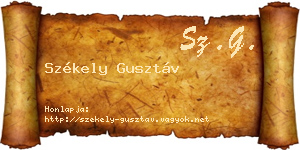 Székely Gusztáv névjegykártya