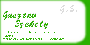 gusztav szekely business card