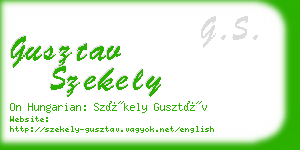 gusztav szekely business card